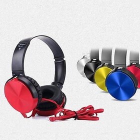 Bestofine MDR-XB450 WIRED EXTRA BASS ON-EAR HEADPHONES WITH TANGLE FREE CABLE 3.5mm Jack With Mic Wired Headphone