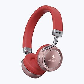 Zeb-Duke 2 Wireless Headphone That Comes with 40mm Drivers and has Dual Pairing Function and has 32 hrs. of Playback time.(Red)xe2x80xa6